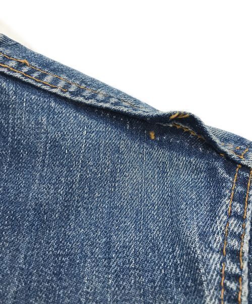 Levs 4th Denim Jacket Button Back 524 Bige Uneven V Indigo