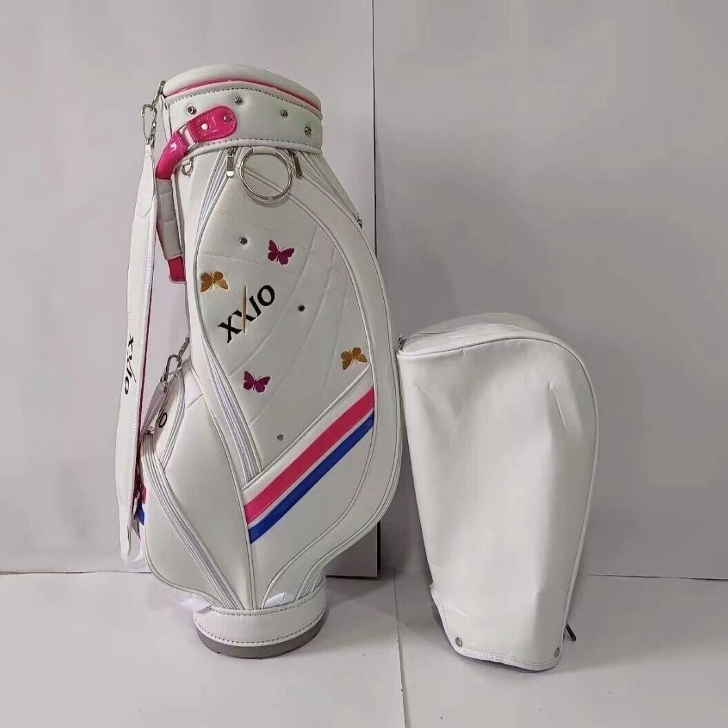 XXIO Women Golf Cart Bag White Pink Blue Multicolor Butterfly Logo New