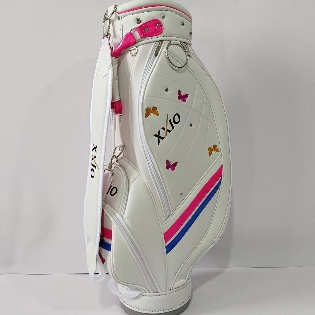 XXIO Women Golf Cart Bag White Pink Blue Multicolor Butterfly Logo New