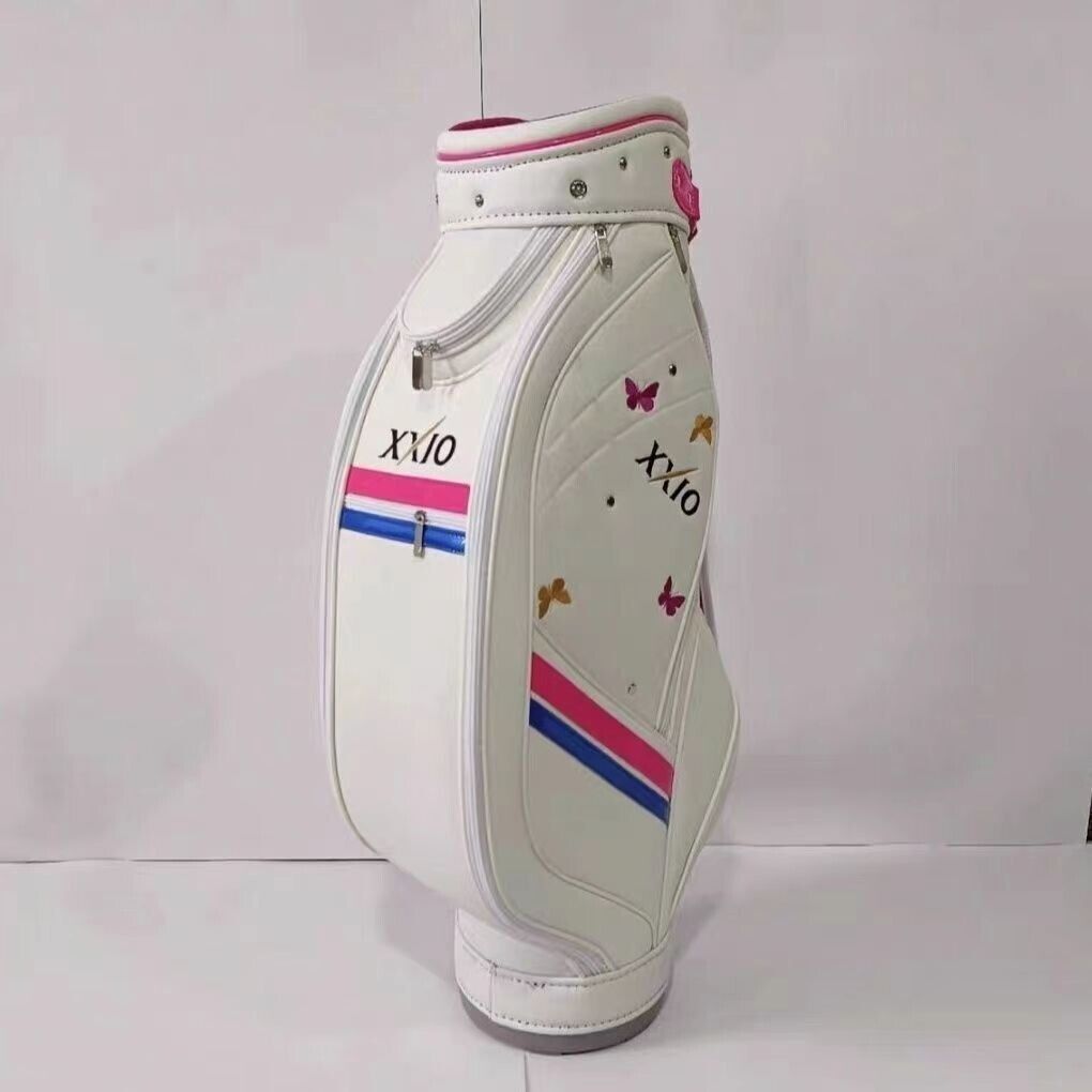 XXIO Women Golf Cart Bag White Pink Blue Multicolor Butterfly Logo New