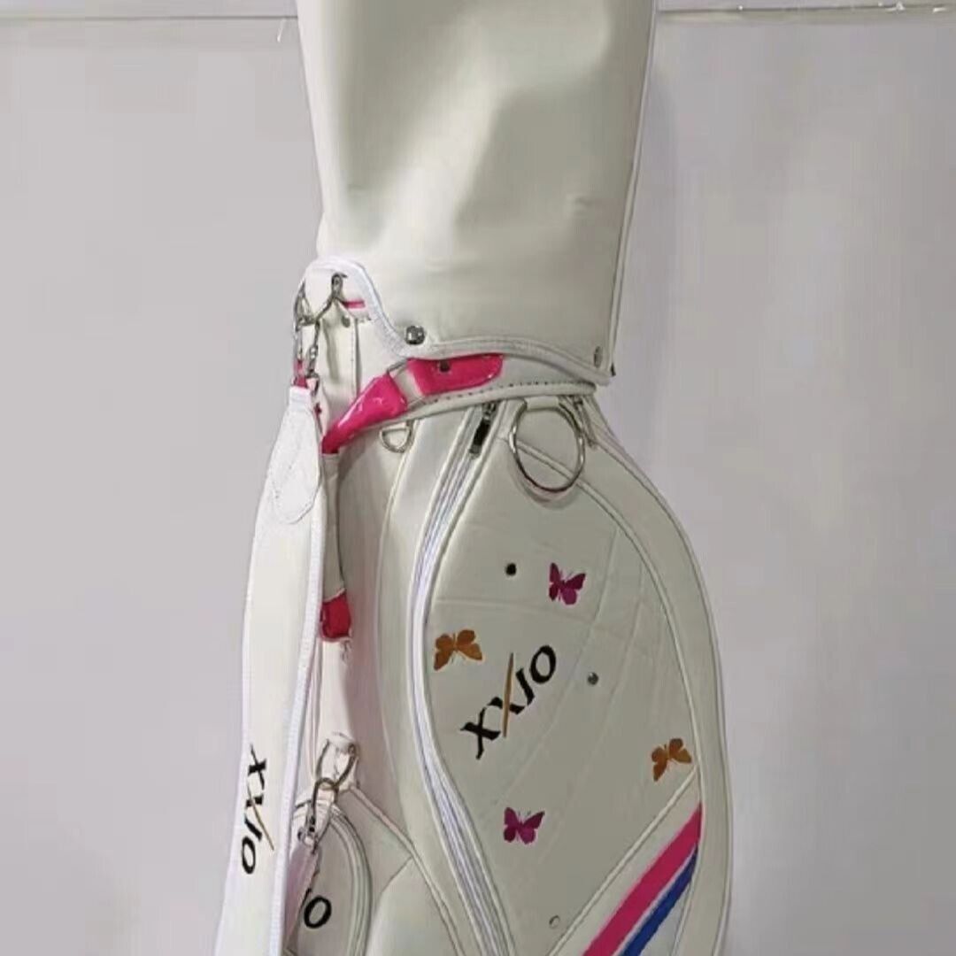 XXIO Women Golf Cart Bag White Pink Blue Multicolor Butterfly Logo New