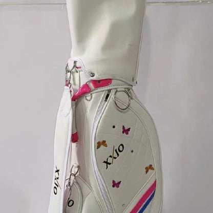 XXIO Women Golf Cart Bag White Pink Blue Multicolor Butterfly Logo New