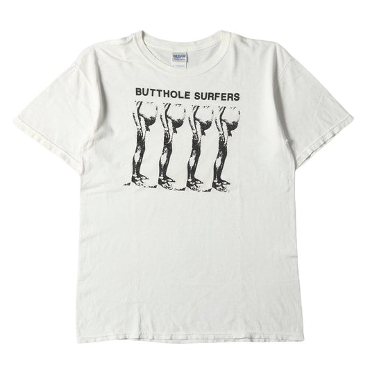 00S Butthole Surfers Crew Neck Short Sleeve T-Shirt Gildan Body White Size M Vin