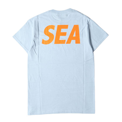 Wind And Sea Windand T-Shirt Size S Hankyu Limited Brand Logo Crew Neck Blue Top