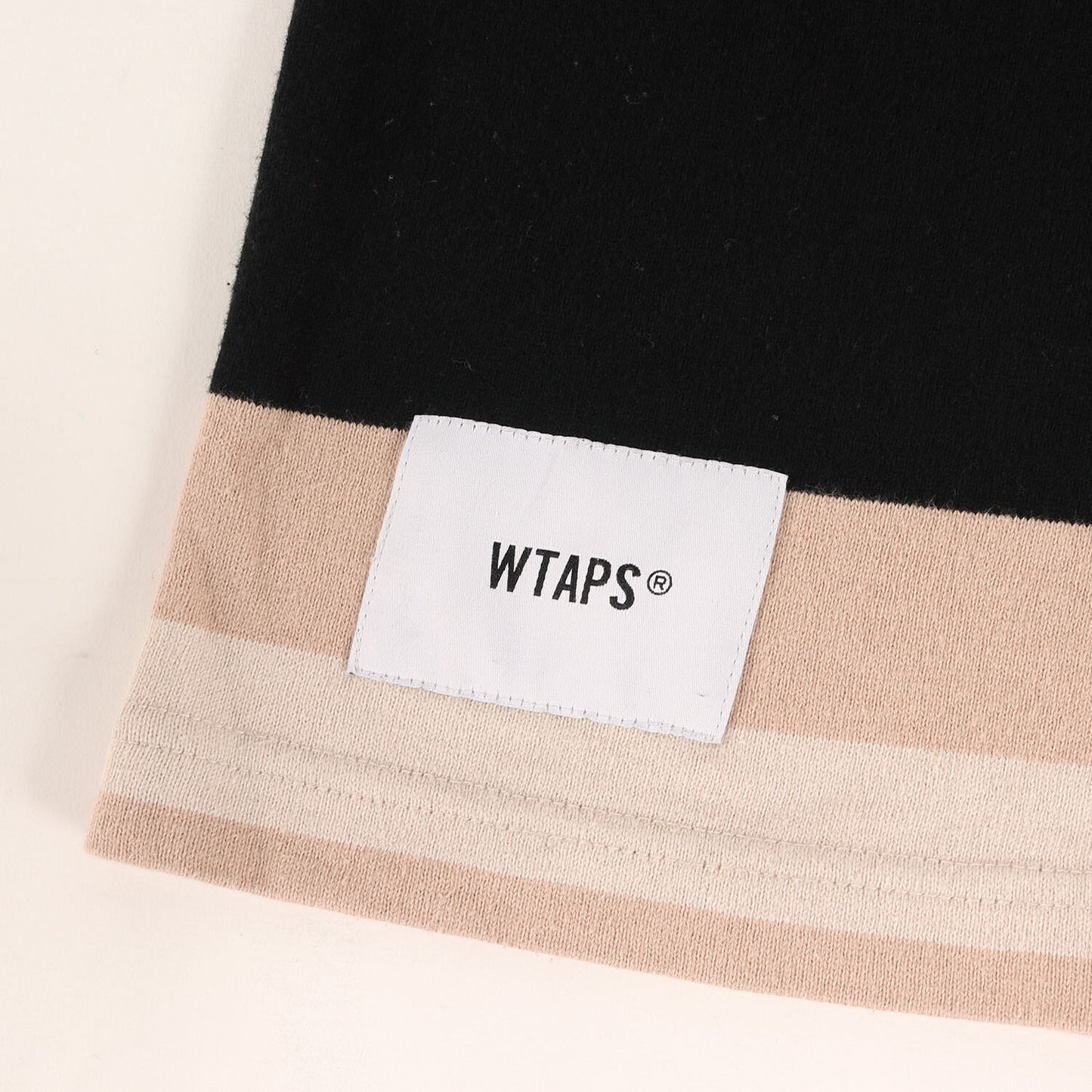 Wtaps Double Taps T-Shirt Size M 20Ss Logo Embroidery Multi-Border Long Sleeve V