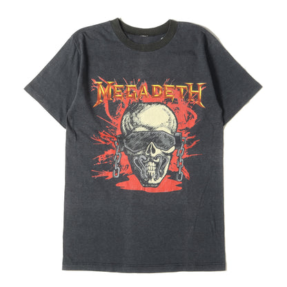 80S Megadeth Wake-Up Dead Tour 1987 Crew Neck Short Sleeve T-Shirt Black See Siz