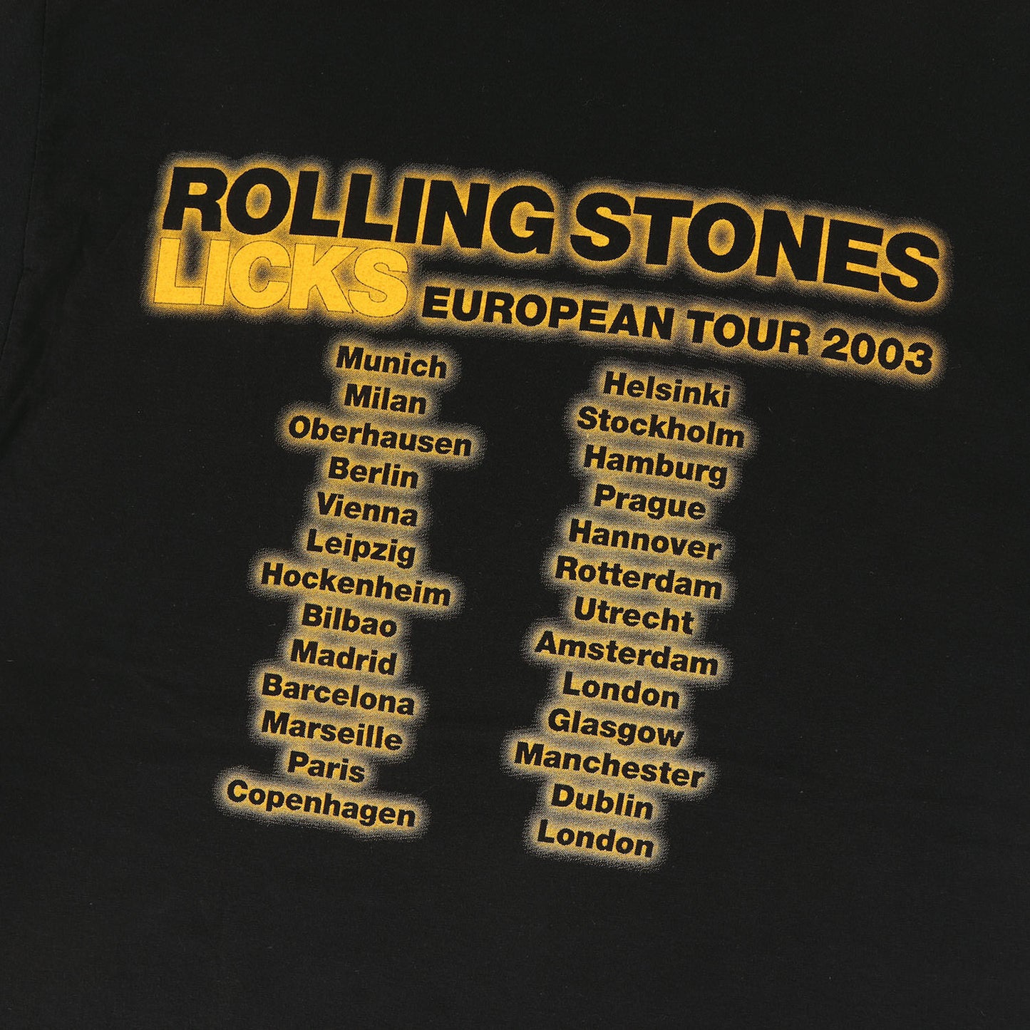 00S The Rolling Stones Licks European Tour 2003 Crew Neck T-Shirt / Dead Stock B