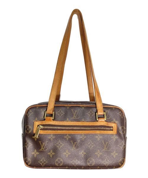 Louis Vuitton Tote Bag Shite MM M51182 Brown Monogram Women Zipper Closure