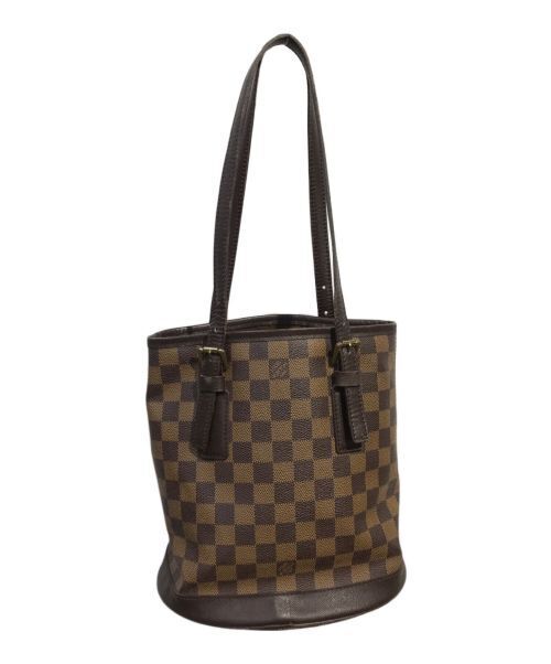 Louis Vuitton Bucket Tote Bag With Pouch N42240 Brown Good Condition