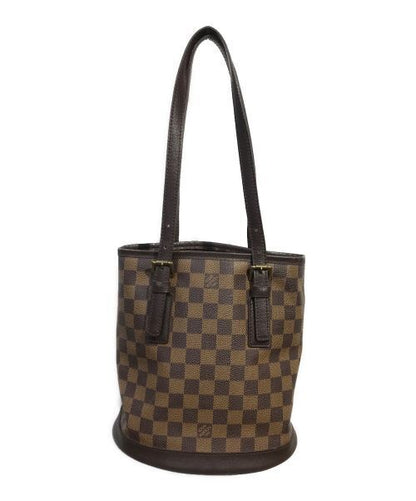 Louis Vuitton Bucket Tote Bag With Pouch N42240 Brown Good Condition