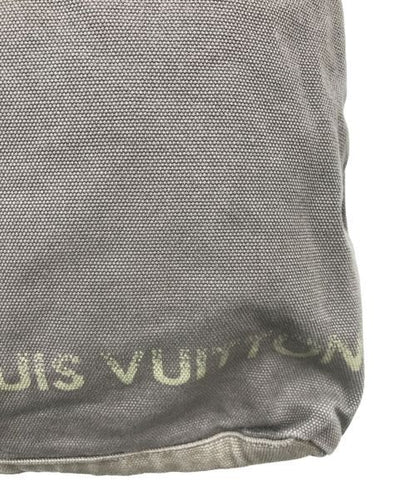 Louis Vuitton Tote Bag Canvas Cotton Gray Women Logo Good Condition