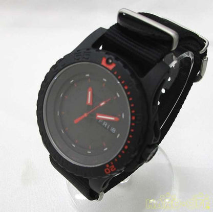 Traser Men Wristwatch Type 6 MIL G Red Combat Black Quartz Analog Excellent