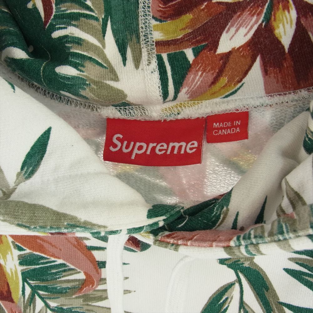 Supreme Hoodie 12SS Floral Pattern Pullover White Multicolor Cotton Men Size S