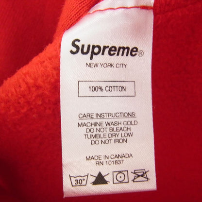 Supreme Hoodie Gradient Sleeve Hooded Sweatshirt Logo Pullover Red Men Size M