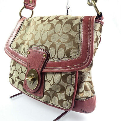 Coach Slim Flap Signature 10338 One Shoulder Bag F122