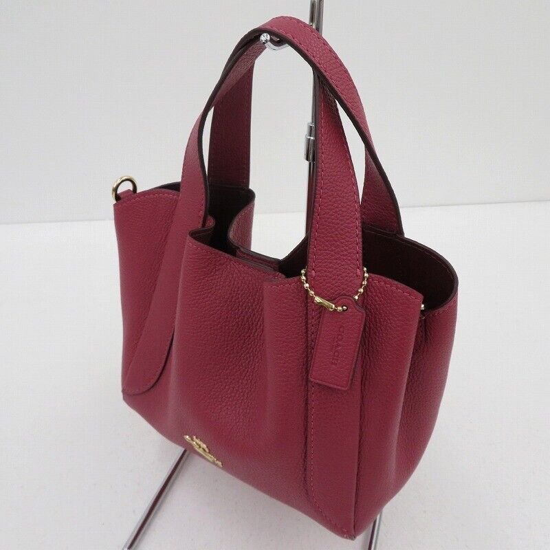 Coach Hadley Hobo 21 2Way Handbag Pebble Leather 78800 Red F122