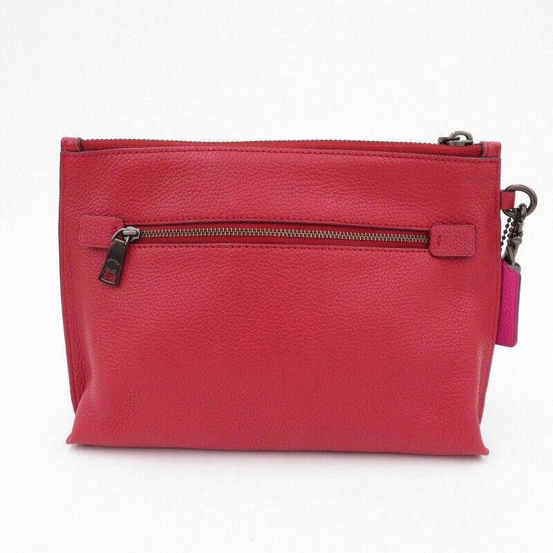 Coach Charlie Pouch Clutch Bag Second E1922-78372 Red Seto Ohashi Store