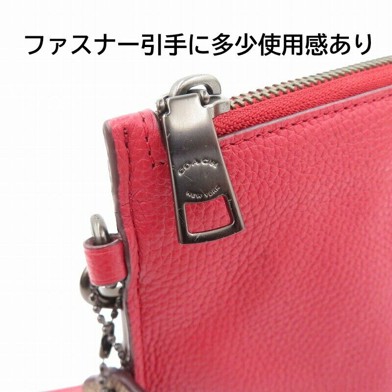 Coach Charlie Pouch Clutch Bag Second E1922-78372 Red Seto Ohashi Store