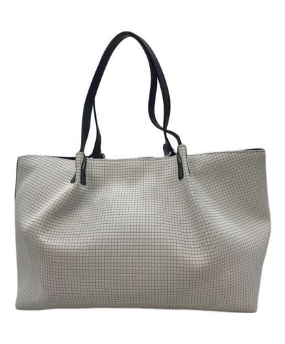 Serapian PVC Embossed Tote Bag White Women Excellent Condition