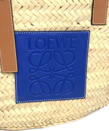 Loewe Basket Bag Medium Blue Logo Women Excellent Condition