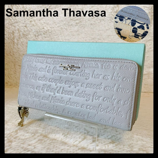 Samantha Thavasa Mickey 90th Anniversary Long Wallet Disney Smoky Grey Excellent