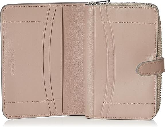 J M Davidson Bifold Wallet SMZA1XXSCXX951S Warm Taupe Leather Snap Closure Women