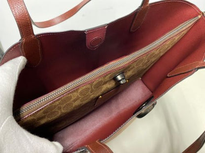 [coach]  Willow Leather Tote Bag Good Condition