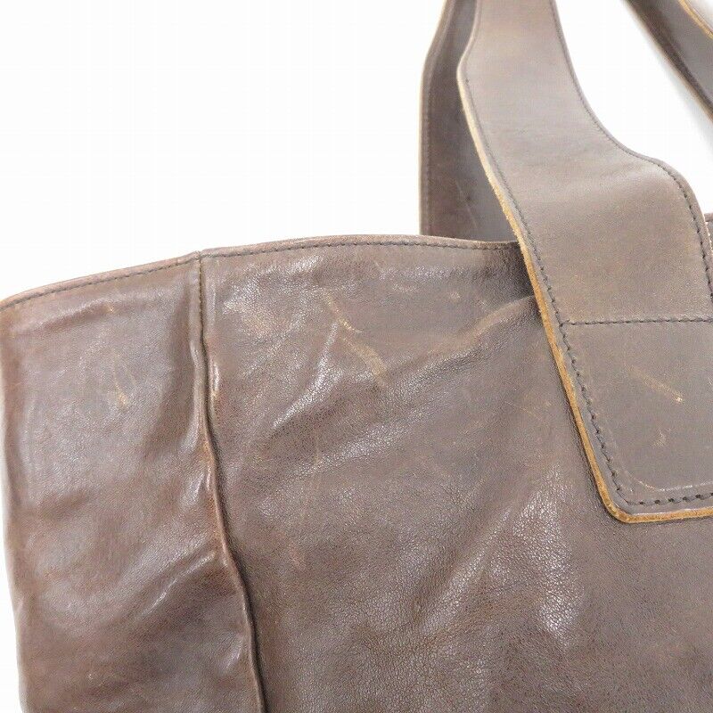 IL Bisonte Tote Bag Brown Unisex Good Condition