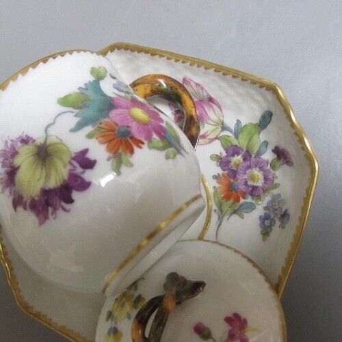 2 Royal Copenhagen Custard Cup Saxon Flower/Saxon Flower 1920 Pinkarrival