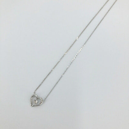 4 C Yondoshi Heart Silver Necklace F136