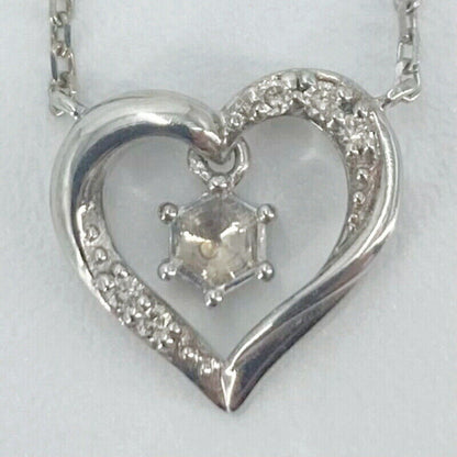 4 C Yondoshi Heart Silver Necklace F136