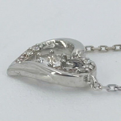 4 C Yondoshi Heart Silver Necklace F136