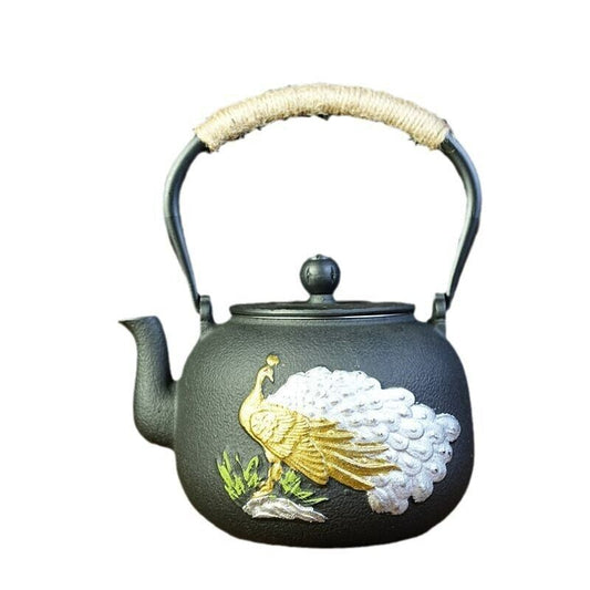 Iron Tea Pot Traditional Design Nambu Ironware IH Compatible With Tea Strainer