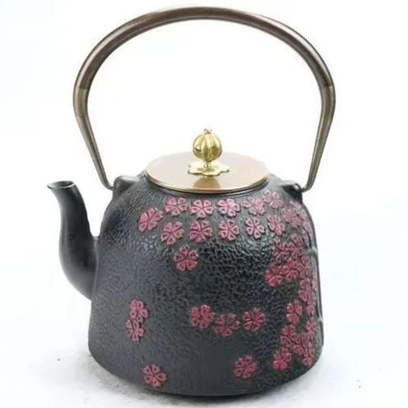 Iron Tea Pot Traditional Design Nambu Ironware IH Compatible Cherry Blossom