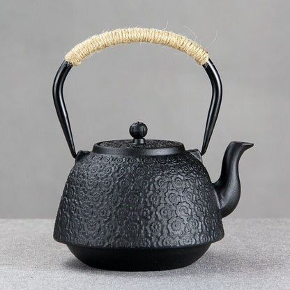 Iron Tea Pot Traditional Design Nambu Ironware IH Compatible Black 1.2L