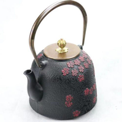 Iron Tea Pot Traditional Design Nambu Ironware IH Compatible Cherry Blossom