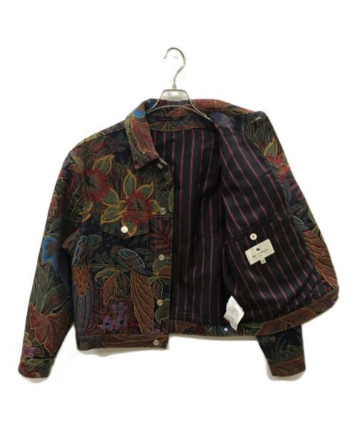 Etro Foliage Floral Jacquard Denim Jacket Etro 232 1S392 0108 Size M Excellent