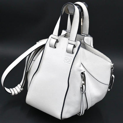 Loewe Hammock Small White Handbag Shoulder 2way Anagram Logo Women Excellent