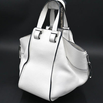 Loewe Hammock Small White Handbag Shoulder 2way Anagram Logo Women Excellent