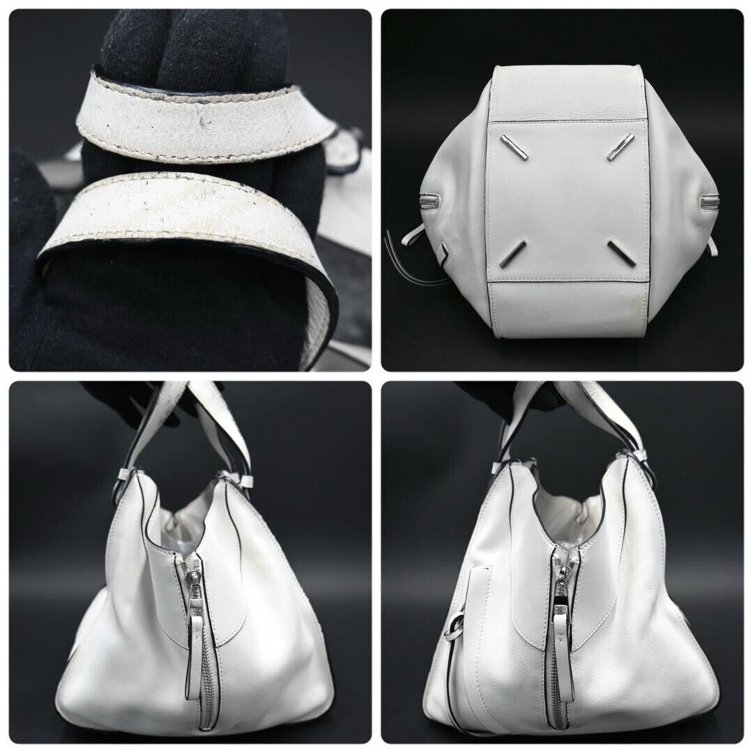 Loewe Hammock Small White Handbag Shoulder 2way Anagram Logo Women Excellent
