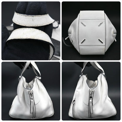 Loewe Hammock Small White Handbag Shoulder 2way Anagram Logo Women Excellent