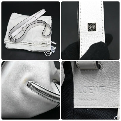 Loewe Hammock Small White Handbag Shoulder 2way Anagram Logo Women Excellent