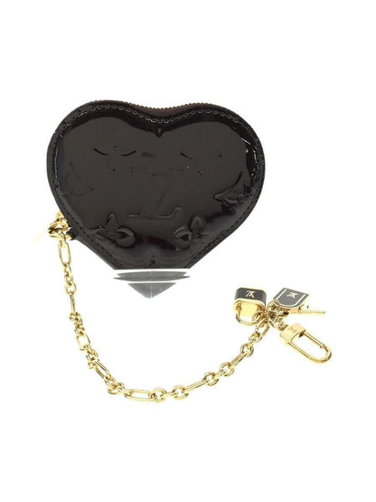 LOUIS VUITTON Porte Monnaie Coeur Monogram Vernis Enamel M93561 Heart Coin Purse