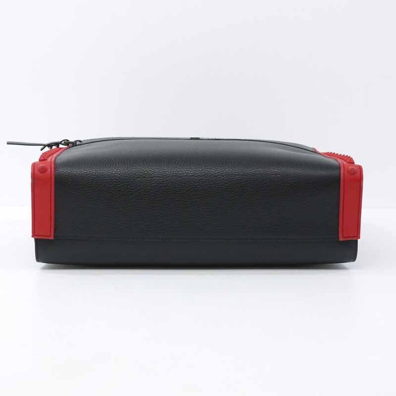 Christian Louboutin 2way Messenger Bag Shoulder Black Red Good Condition