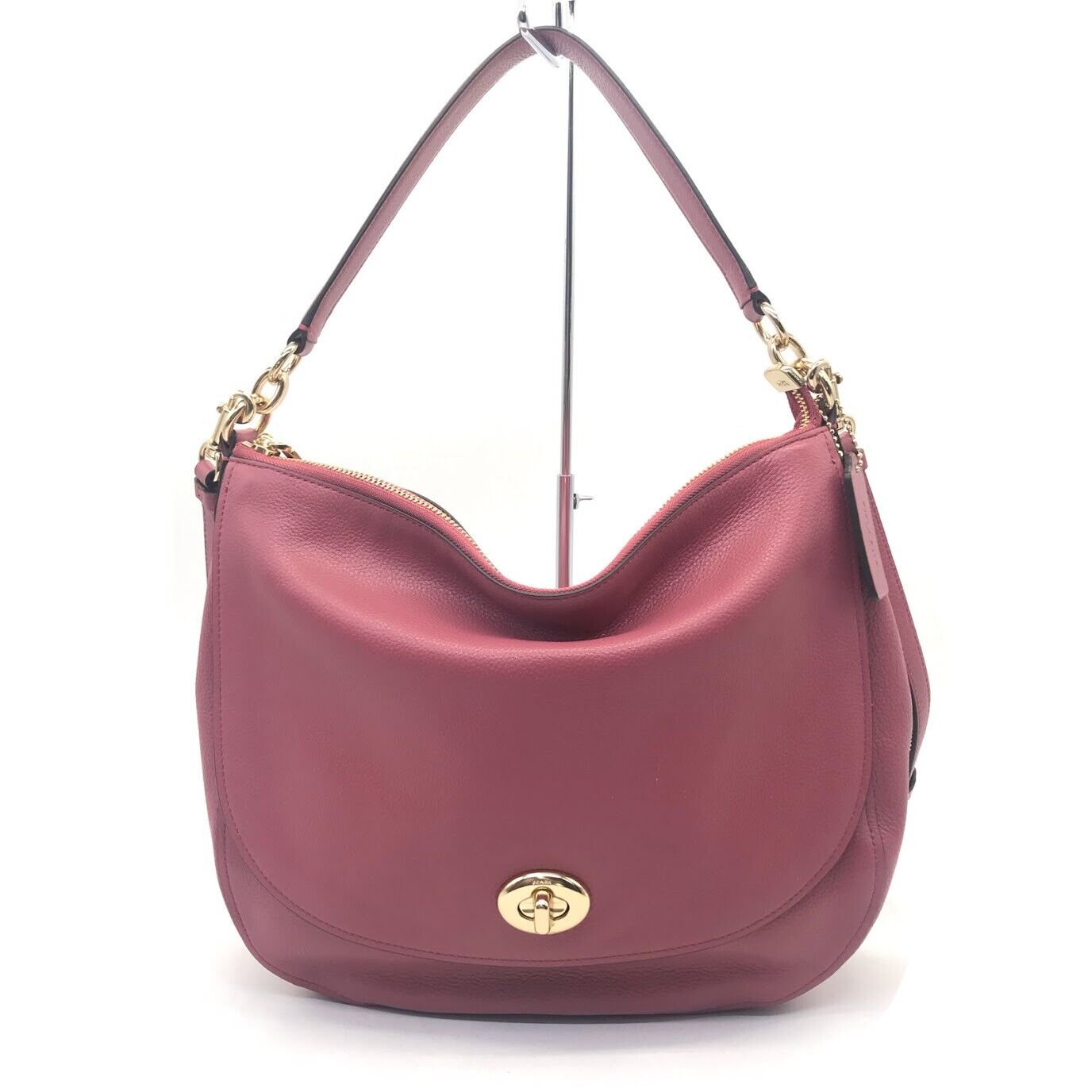 Coach Turnlock Hobo/2Way Bag/Handbag/Shoulder Bag/24771 Pink F122