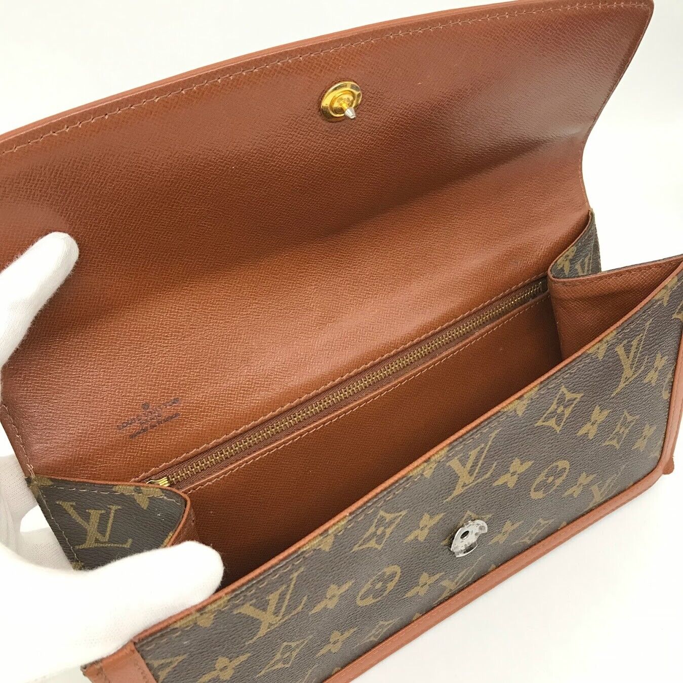 Louis Vuitton Pochette Dam PM Clutch Bag Monogram Canvas M51812 Brown