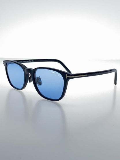 TOM FORD Sunglasses Wellington Black Blue TF1040-D Round Frame Good Condition