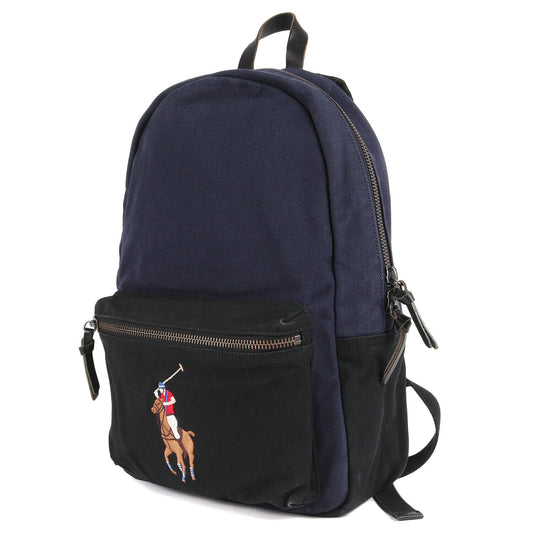 Polo Ralph Lauren 18SS Big Pony Cotton Canvas Backpack Navy Black