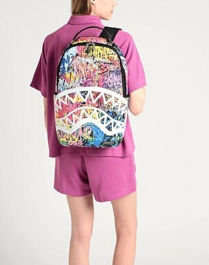 Sprayground Les Backpack PVC Magenta Multicolor Zipper Closure Medium