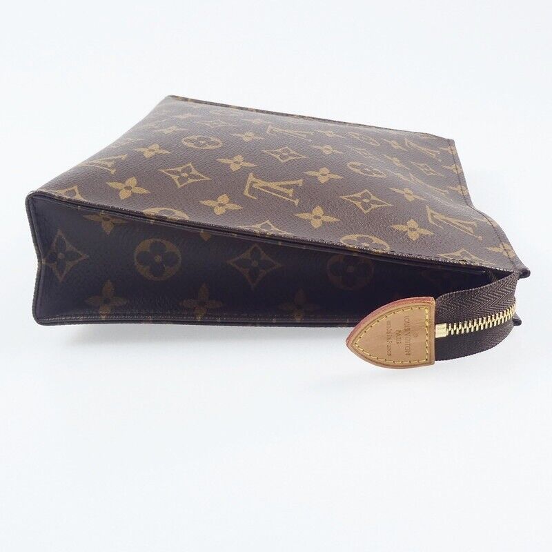 Louis Vuitton Monogram Pochette Toilette 26 Clutch Bag M47542 Brown